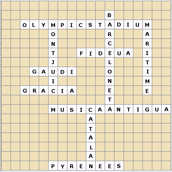 barcelona crossword answers